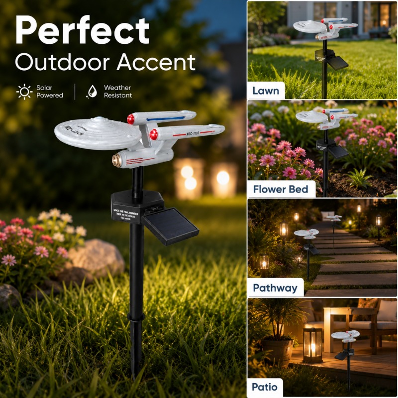 Halo Outdoor Lighting - Luz de Jardim Solar Star Trek