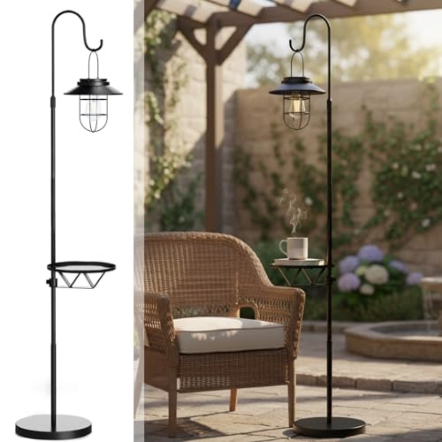 Outdoor Lighting For Patio - Luminária Solar de Chão com Mesa,
