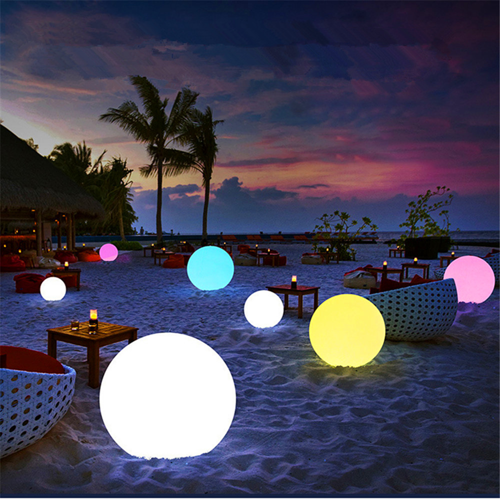 Outdoor Lighting In Ground - Luz de bola brilhante led recarregável