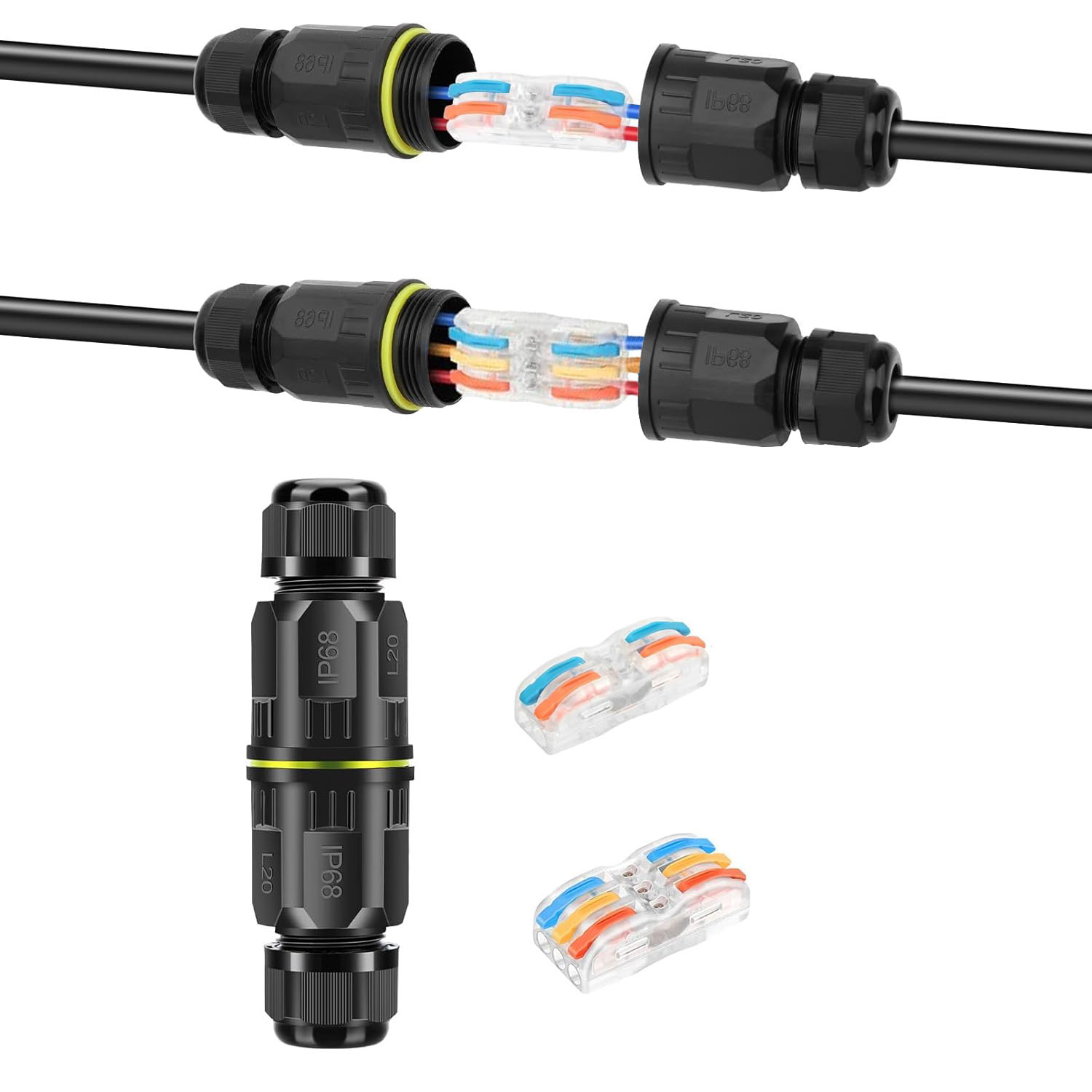Outdoor Lighting Connectors - Conector de Cabo à Prova d'Água