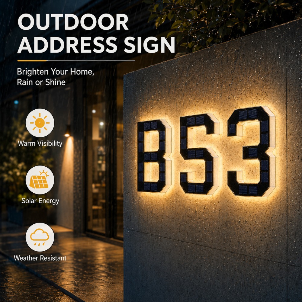 Outdoor Lighting For Front Of House - Lâmpada LED Solar à Prova d'Água