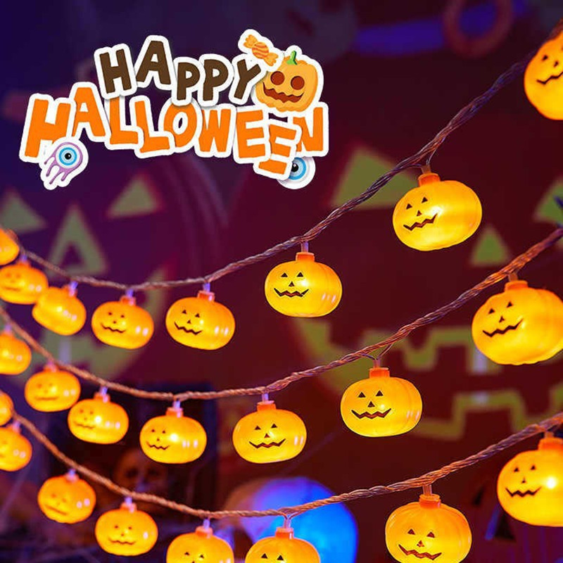 Outdoor Lighting For Front Of House - 40 LEDS Abóbora de Halloween LED