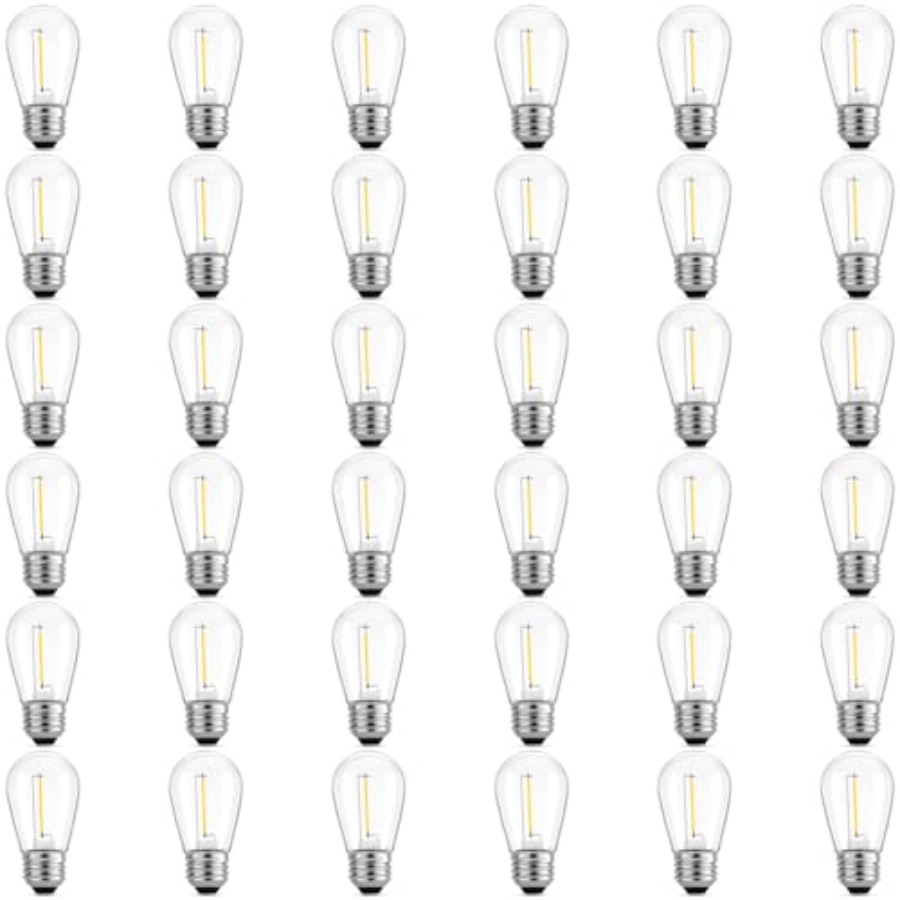 Outdoor Lighting For Patio - Pacote com 36 Lâmpadas LED S14