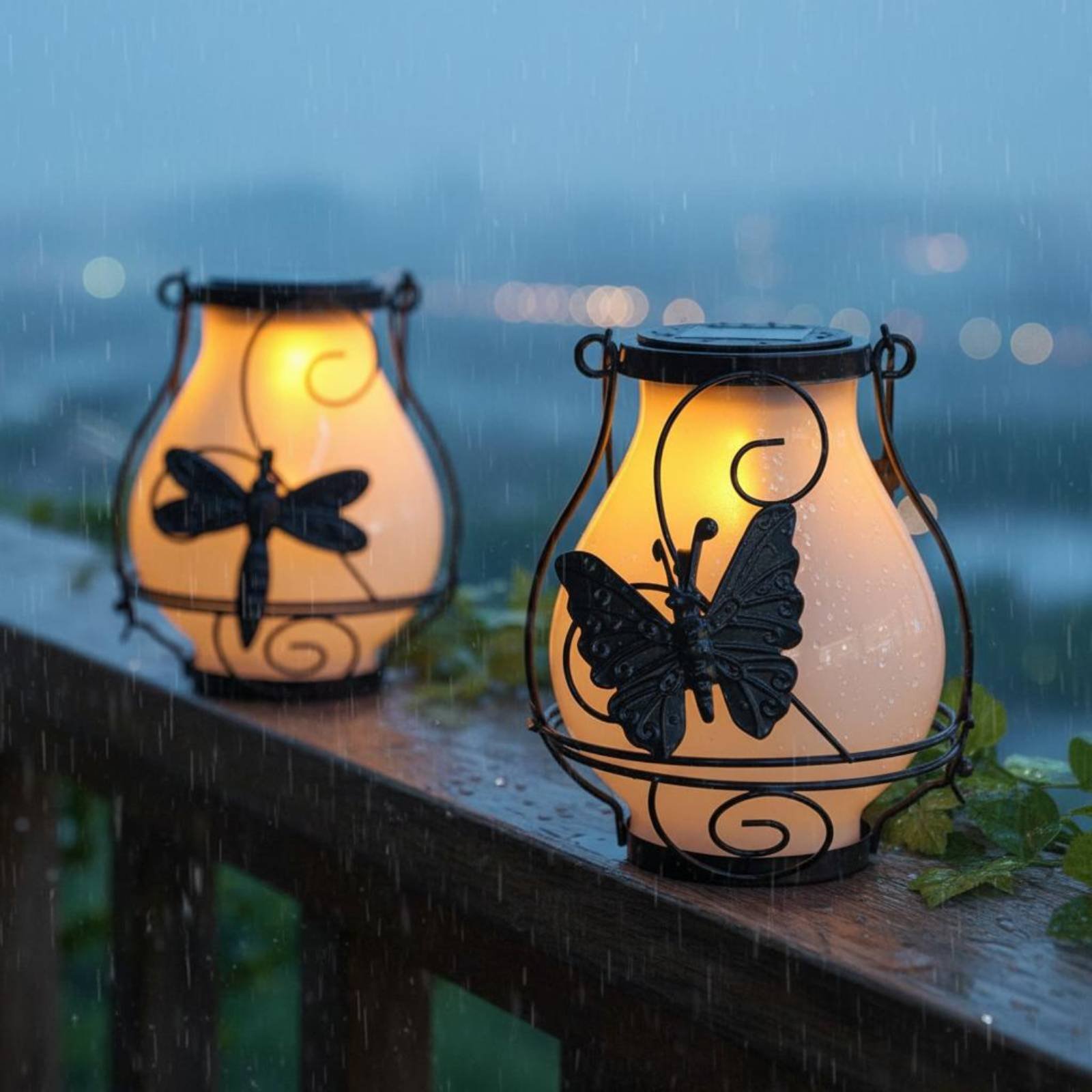 Outdoor Lighting For Patio - Lanterna Solar em Forma de Borboleta