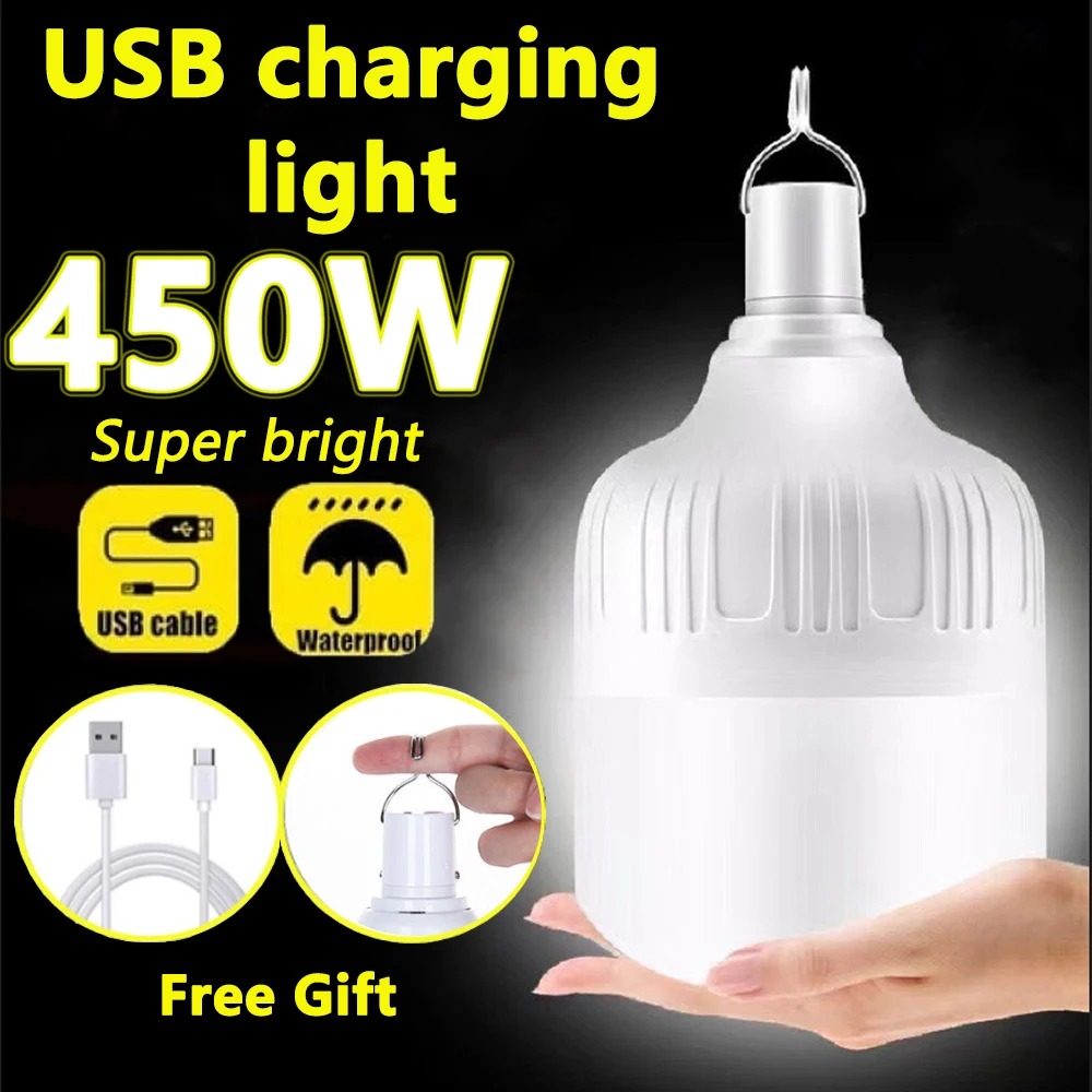Outdoor Lighting For Front Of House - Lanterna LED Multifuncional Recarregável por USB,