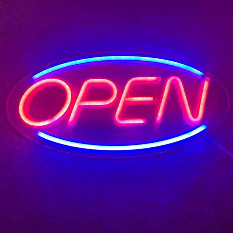 Outdoor Lighting For Store - Letreiro Neon LED Aberto, Letreiro Neon
