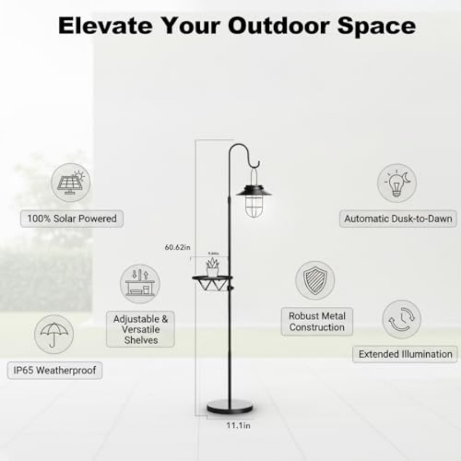 Luminária Solar de Chão com Me - Outdoor Lighting For Patio avaliação e preço