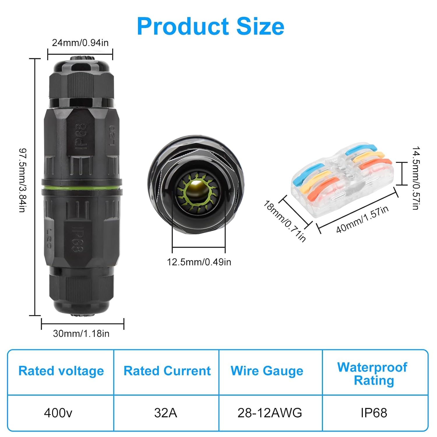Conector de Cabo à Prova d'Águ - Outdoor Lighting Connectors avaliação e preço