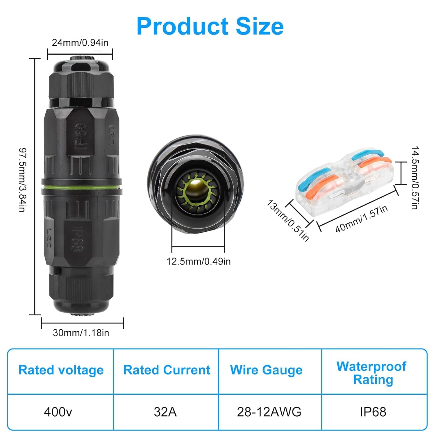 Conector de Cabo à Prova d'Águ - Outdoor Lighting Connectors avaliação e preço