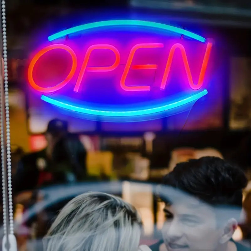 Letreiro Neon LED Aberto, Letr - Outdoor Lighting For Store avaliação e preço