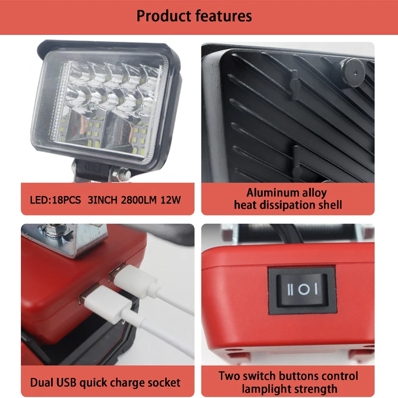 Zwincky 12w led luz de trabalh - Outdoor Lighting Milwaukee avaliação e preço