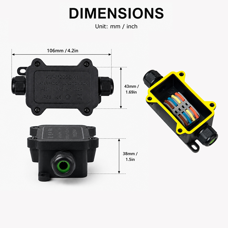 Caixa de Junção à Prova d'Água - Outdoor Lighting Connectors avaliação e preço