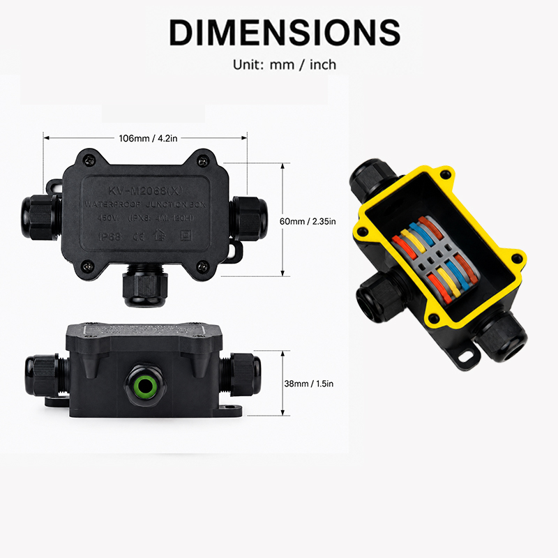 Caixa de Junção à Prova d'Água - Outdoor Lighting Connectors avaliação e preço