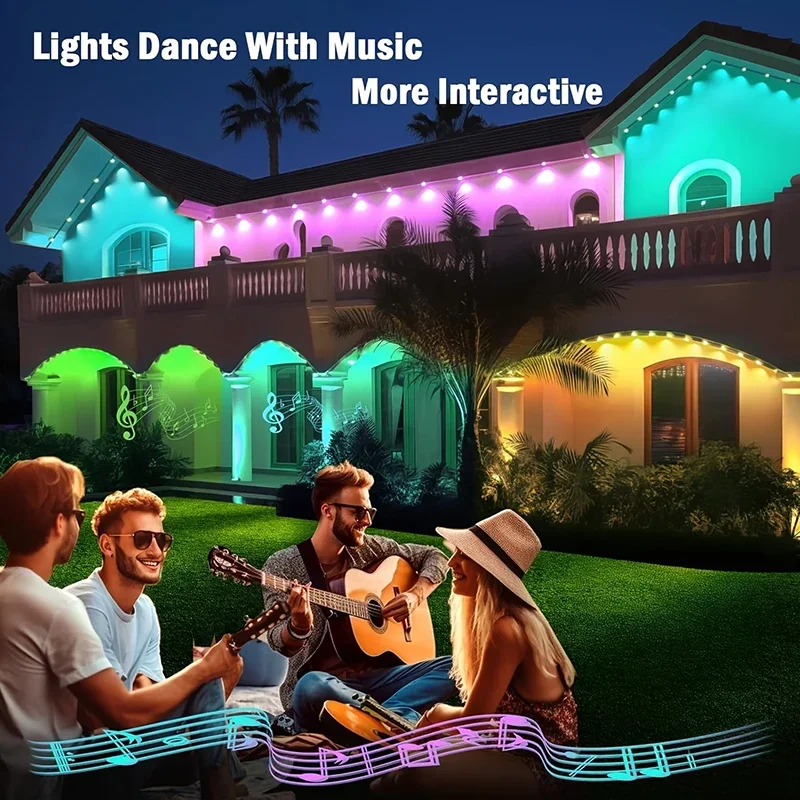 300ft beirais permanentes led  - Outdoor Lighting For Front Of House avaliação e preço
