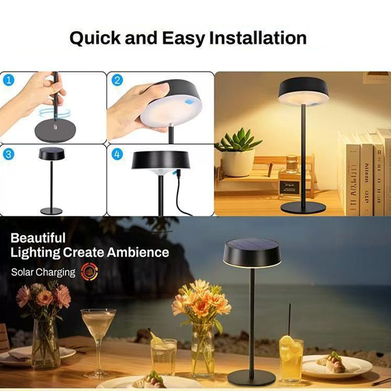 Lâmpada de mesa solar reguláve - Halo Outdoor Lighting avaliação e preço